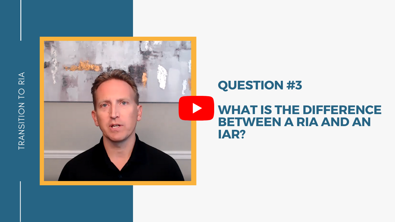 Q3 – What is the difference between an RIA and an IAR?